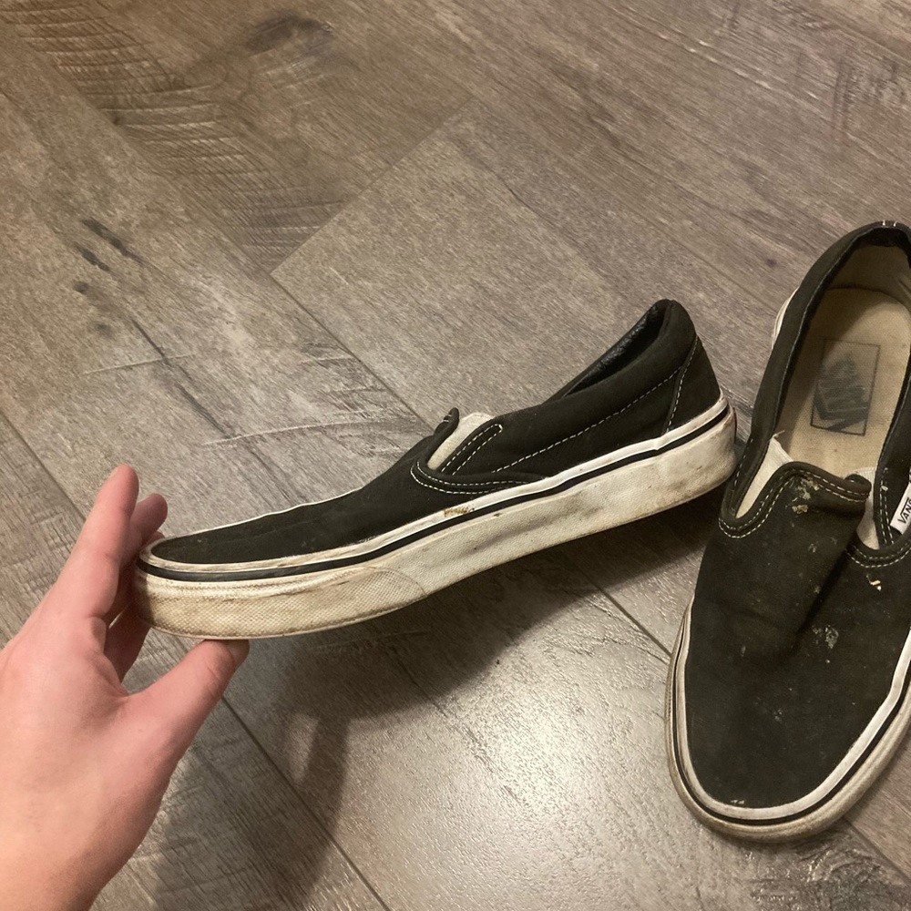 Women’s black slip on vans